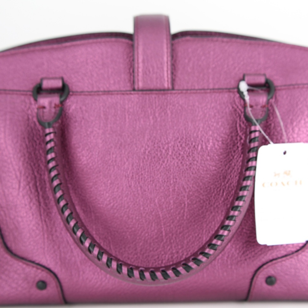 Coach Metallic Mauve Leather Mercer 24 Satchel - Picture 8 of 8